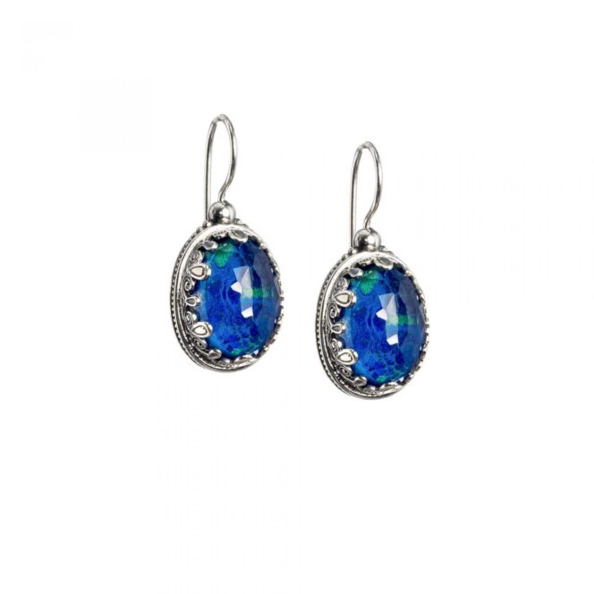 Aegean colors oval earrings in Sterling Silver - Image 3