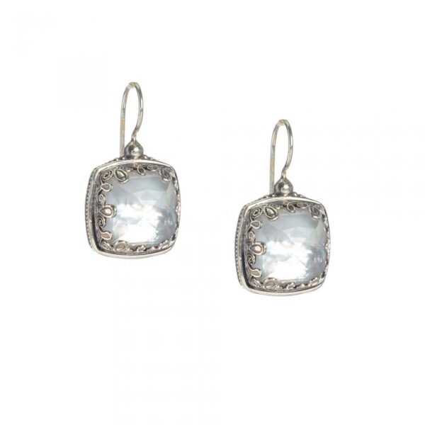 Aegean colors big square earrings in sterling silver - Image 5