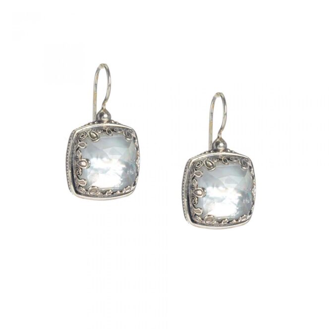 Aegean colors big square earrings in sterling silver - Image 5