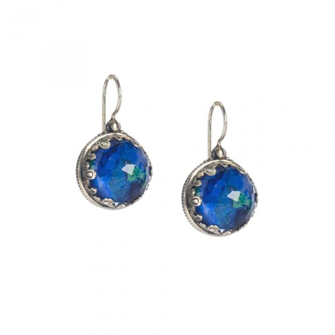 Aegean colors big round earrings in sterling silver - Image 4