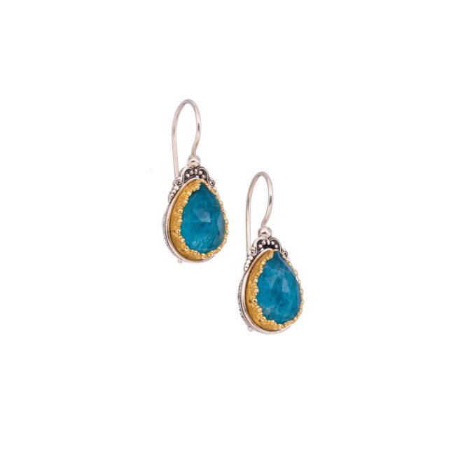Iris earrings in Sterling Silver with Gold plated parts