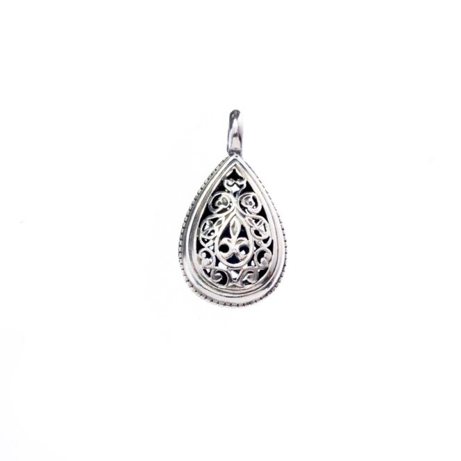 Garden Shadows drop Pendant in Sterling Silver