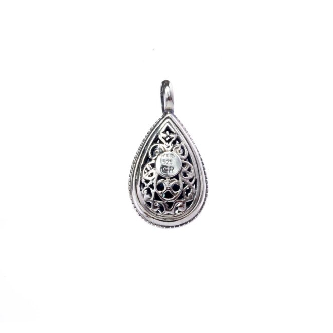 Garden Shadows drop Pendant in Sterling Silver with Cubic zirconia - Image 2