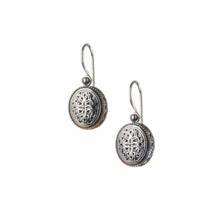 Garden Shadows small Oval Earrings in Sterling Silver