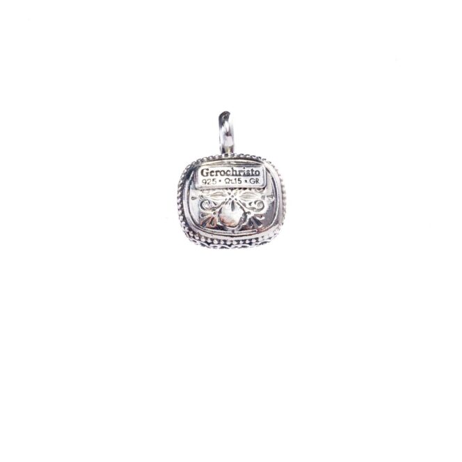 Garden Shadows Cushion pendant in Sterling Silver with Pearl - Image 2