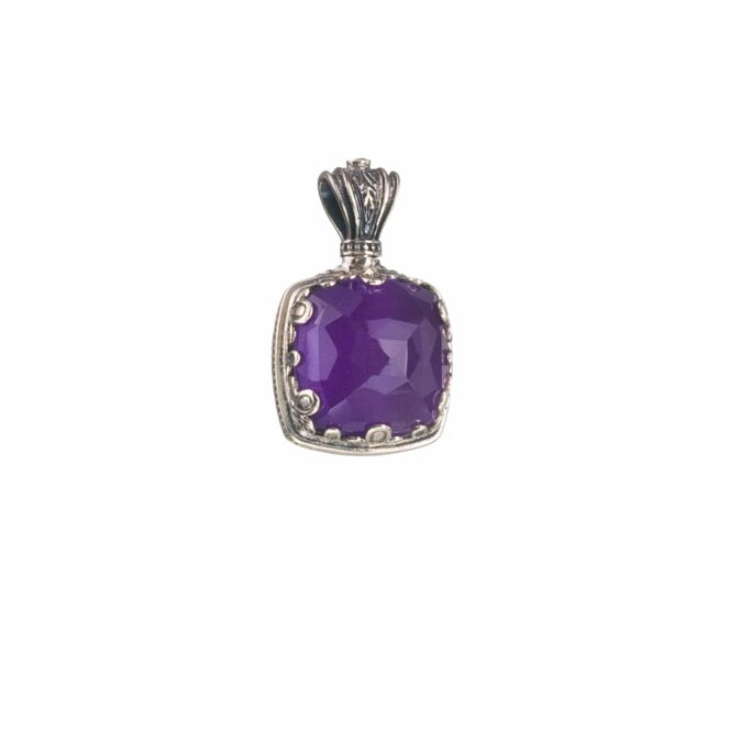 Aegean colors big square pendant in Sterling Silver - Image 6
