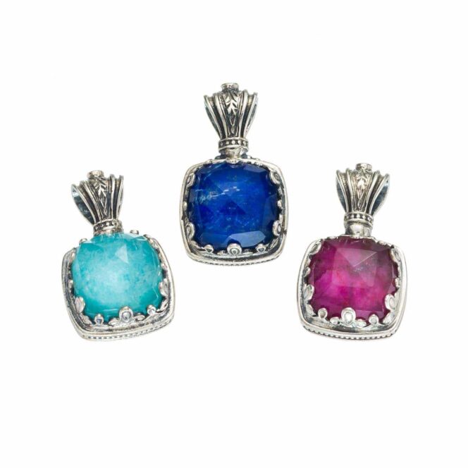 Aegean colors pendant in Sterling Silver