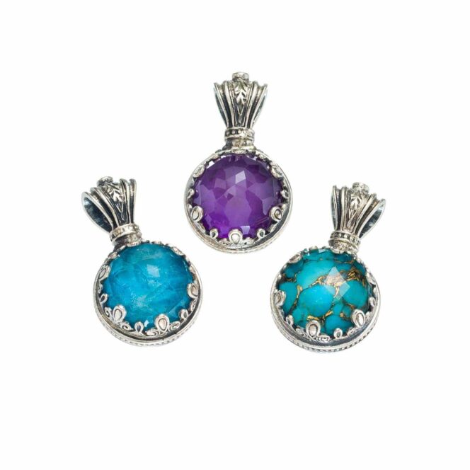 Aegean colors pendant in Sterling Silver