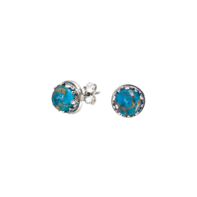 Aegean colors stud earrings in sterling silver - Image 5