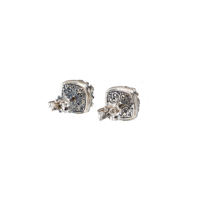 Aegean colors stud earrings in sterling silver - Image 2