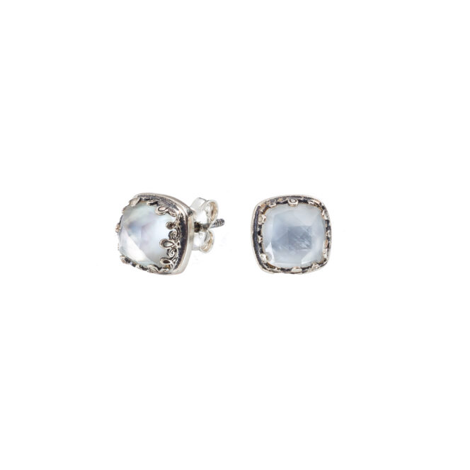 Aegean colors stud earrings in sterling silver - Image 5