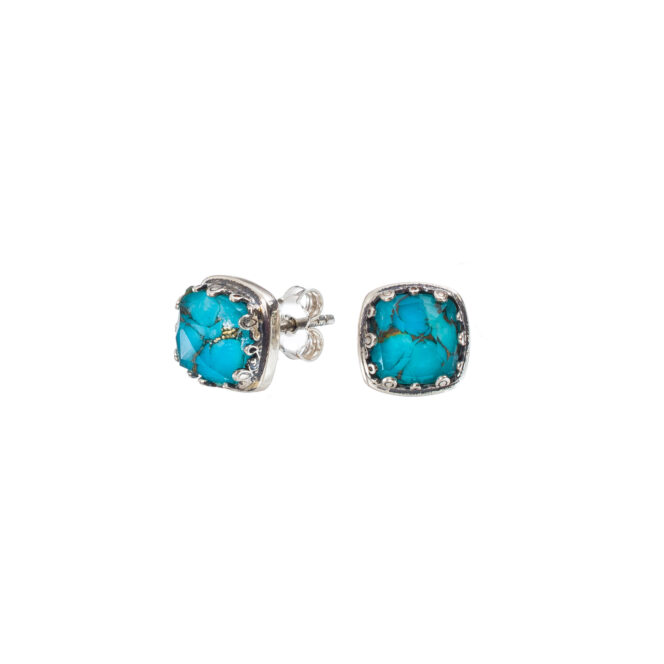Aegean colors stud earrings in sterling silver - Image 8