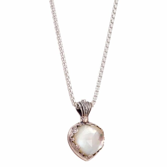 Aegean colors heart pendant in Sterling Silver - Image 3