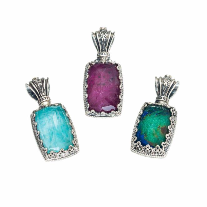 Aegean colors pendant in Sterling Silver