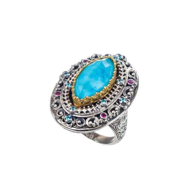 Iris ring in Sterling Silver with Gold Plated Parts - Image 3