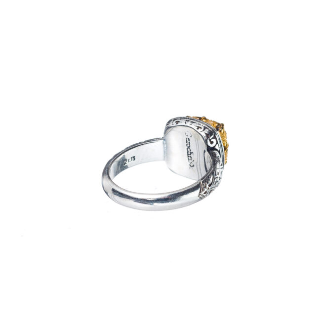 Iris ring in Sterling Silver with Gold Plated Parts - Image 4