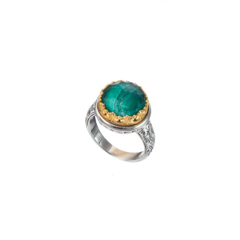 Iris ring in Sterling Silver with Gold Plated Parts