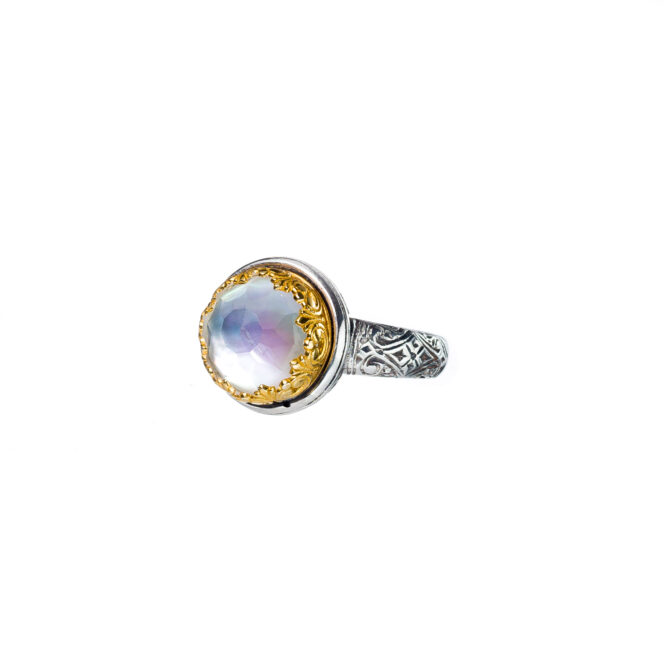 Iris ring in Sterling Silver with Gold Plated Parts - Image 2