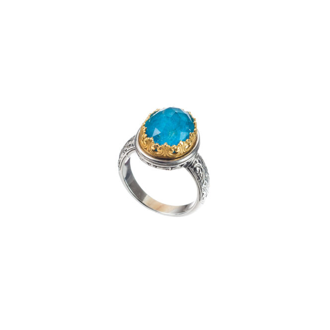 Iris ring in Sterling Silver with Gold Plated Parts