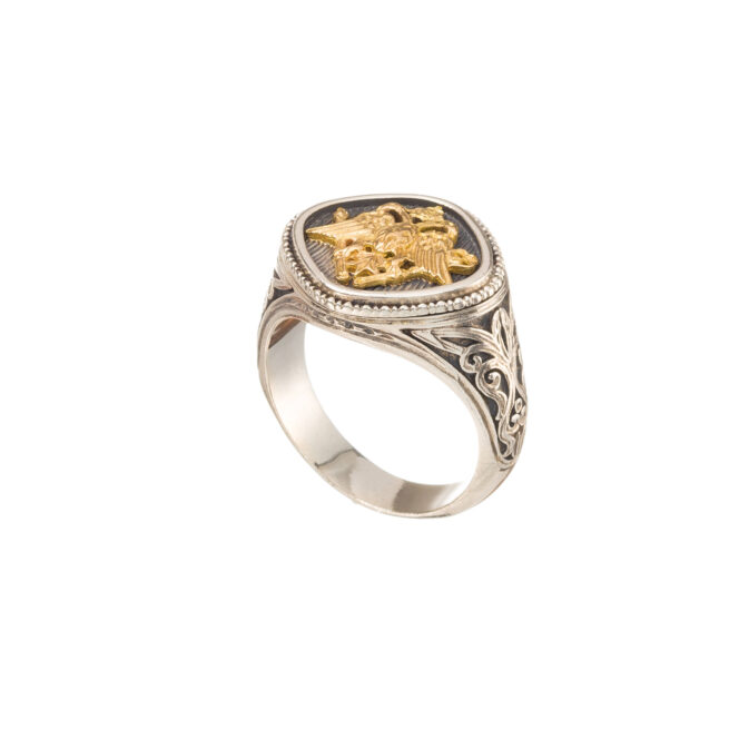 Byzantine ring in 18K Gold and Sterling Silver - Image 3