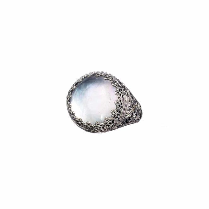 Aegean colors round ring in sterling silver - Image 3