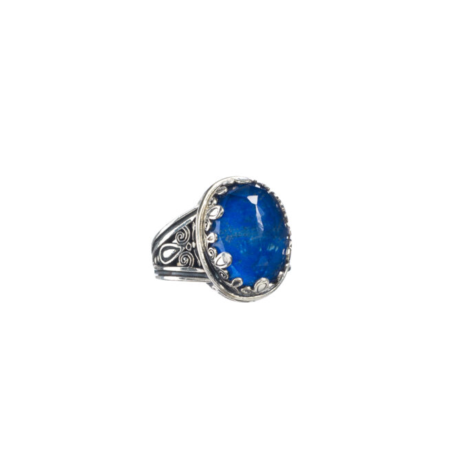 Aegean colors oval ring in sterling silver - Image 2