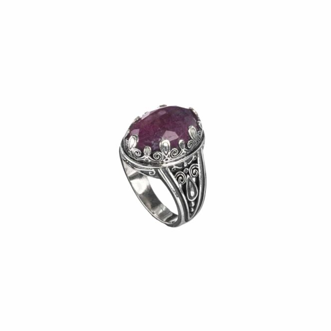 Aegean colors oval ring in sterling silver - Image 6