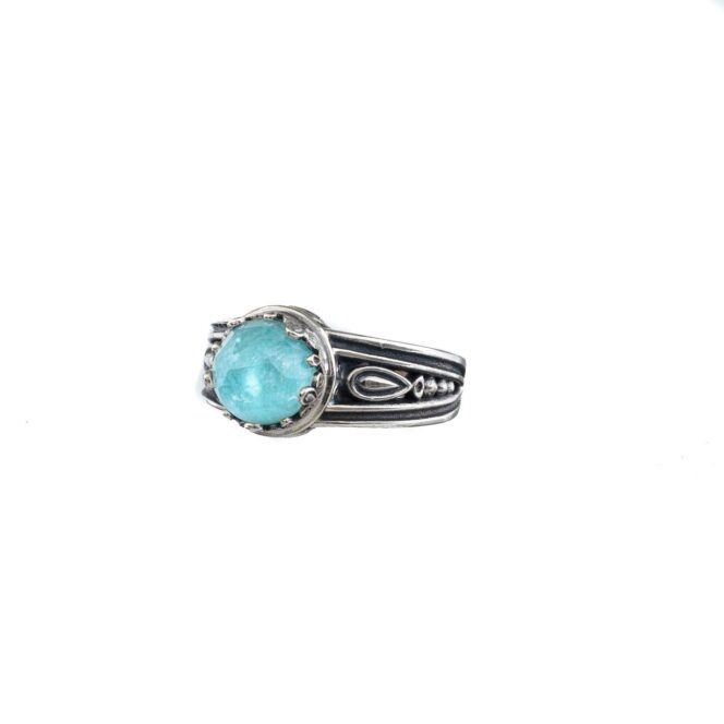 Aegean colors ring in Sterling Silver