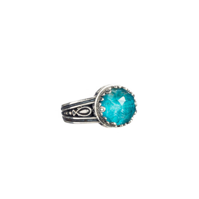 Aegean colors ring in Sterling Silver