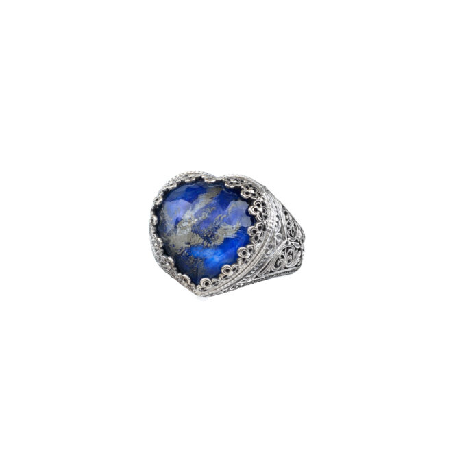 Aegean colors heart ring in Sterling Silver - Image 4