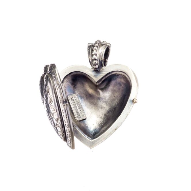 Heart locket pendant in Sterling Silver - Image 2