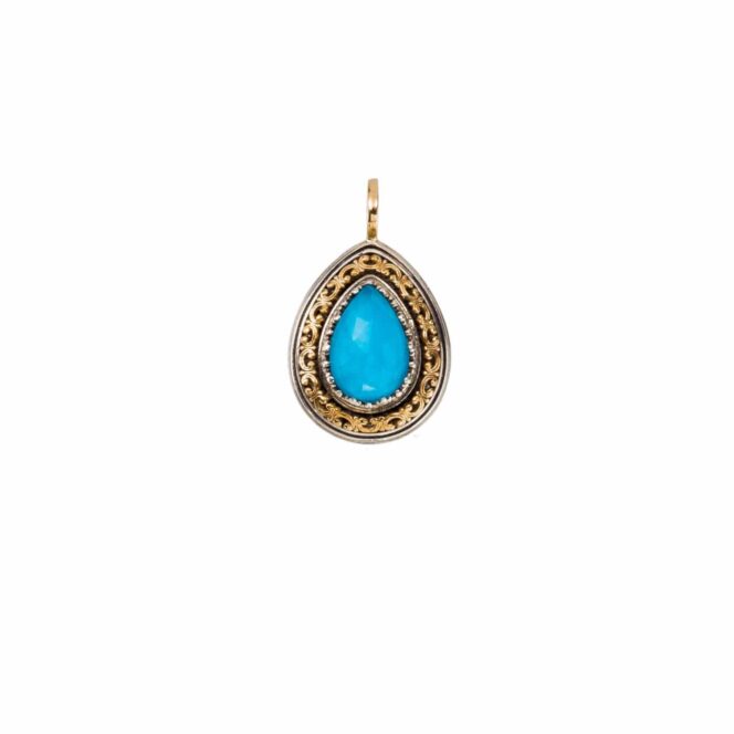 Iris pendant in 18K Gold and Sterling Silver