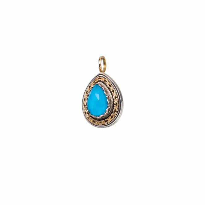 Iris pendant in 18K Gold and Sterling Silver - Image 2