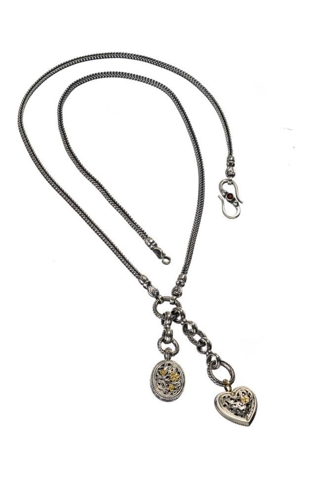 Garden Shadows Charm necklace in 18K Gold and Sterling Silver - Image 2