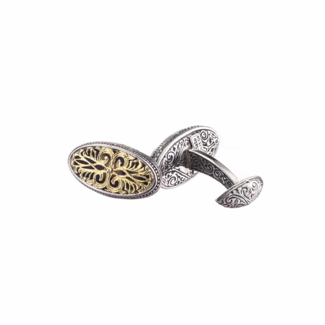 Garden Shadows Cufflinks in 18K Gold and Sterling Silver