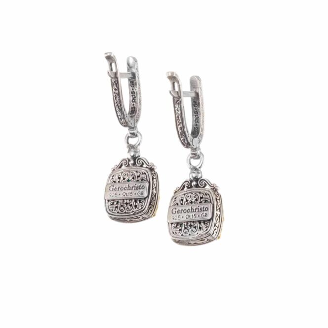 Iris earrings in Sterling Silver with Gold Plated Parts - Image 2