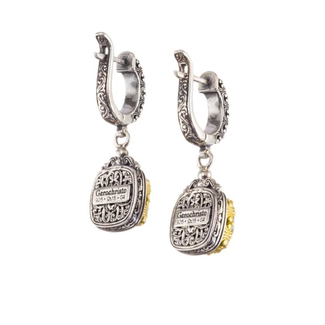 Iris earrings in Sterling Silver with Gold Plated Parts - Image 2
