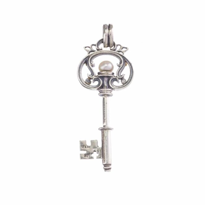Key pendant in 18K Gold and Sterling Silver - Image 2