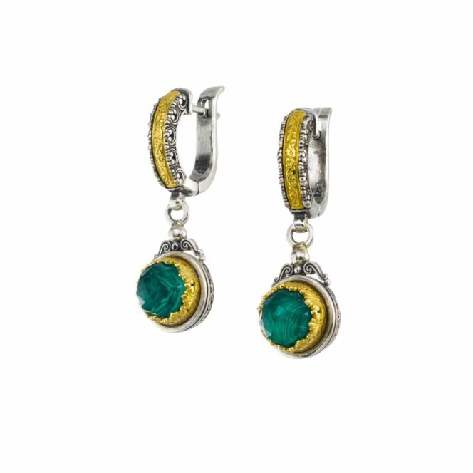 Iris earrings in Sterling Silver with Gold Plated Parts