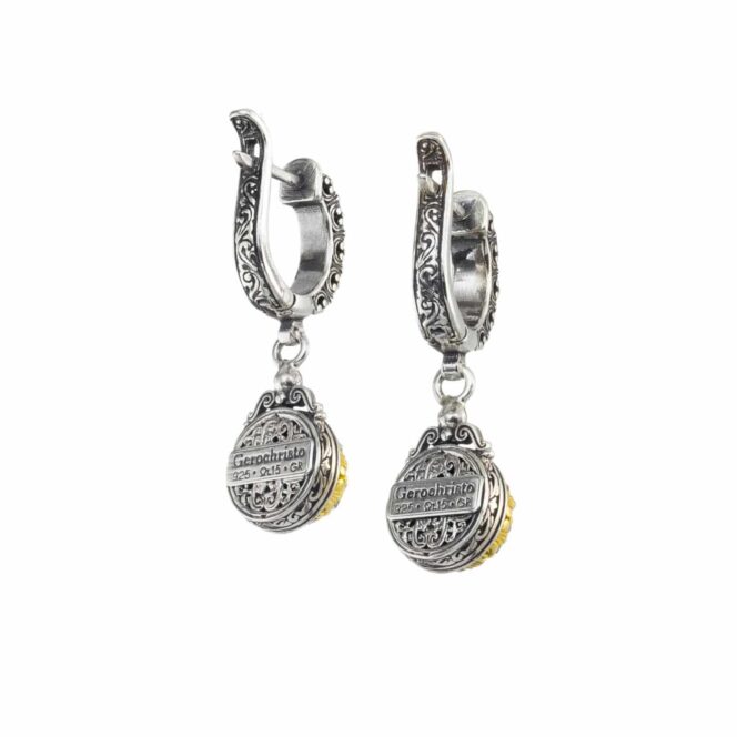 Iris earrings in Sterling Silver with Gold Plated Parts - Image 2
