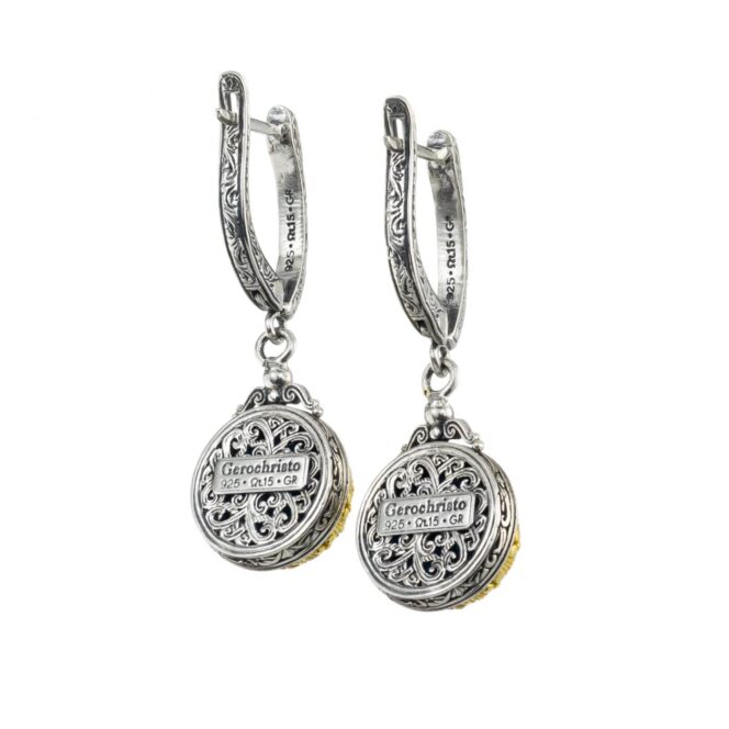 Iris earrings in Sterling Silver with Gold Plated Parts - Image 2
