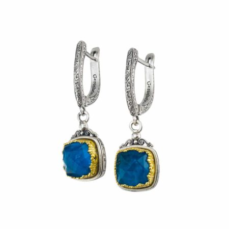 Iris earrings in Sterling Silver with Gold Plated Parts