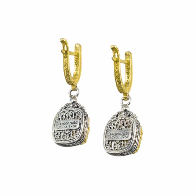 Iris earrings in Sterling Silver with Gold Plated Parts - Image 2