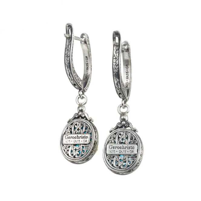 Iris earrings in Sterling Silver with Gold Plated Parts - Image 2