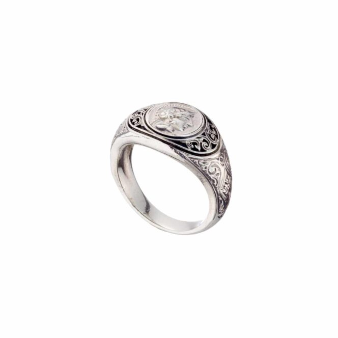 Symbol Ring in Sterling Silver with Athena the Goddess - Image 3