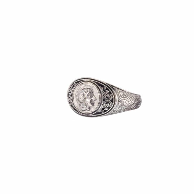 Symbol Ring in Sterling Silver with Athena the Goddess - Image 2