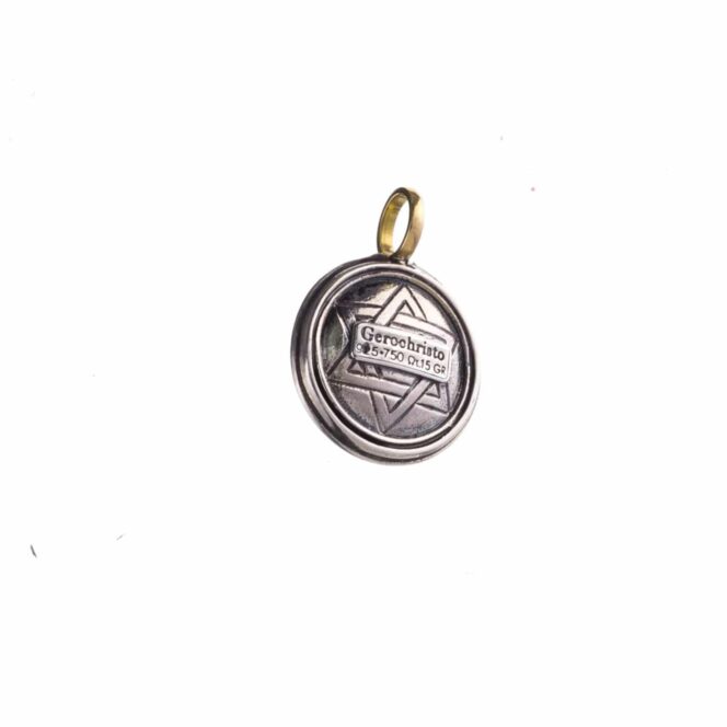 Star of David pendant in 18K Gold and Sterling Silver - Image 4
