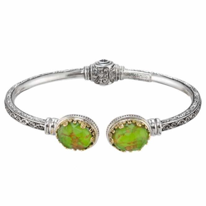 Aegean colors bracelet in 18K Gold and Sterling Silver