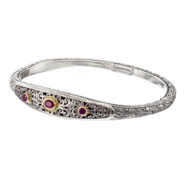 Mediterranean Bracelet in 18K Gold and Sterling Silver with Gemstones - Image 3