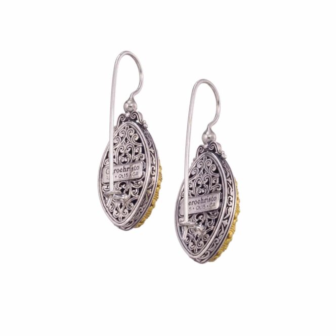 Iris Earrings in Sterling Silver with Gold Plated Parts - Image 2